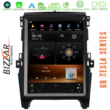 Bizzar Ford Ranger 2016-2022 Android 11 (8+128gb) Tesla 13&quot; Multimedia Station u-ts-g6-Fd10x