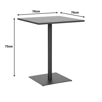 Τραπέζι Nerobian pakoworld mdf σε καρυδί απόχρωση 70x70x75εκ