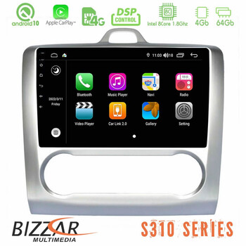 Bizzar S310 Ford Focus Manual ac car pad 9&quot; Android 10 Multimedia Station u-bz-G5003