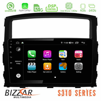 Bizzar S310 Mitsubishi Pajero car pad 9&quot; Android 10 Multimedia Station u-bz-G6009