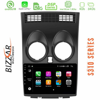 Bizzar S310 Nissan Qashqai j10 car pad 9&quot; Android 10 Multimedia Station u-bz-G6170