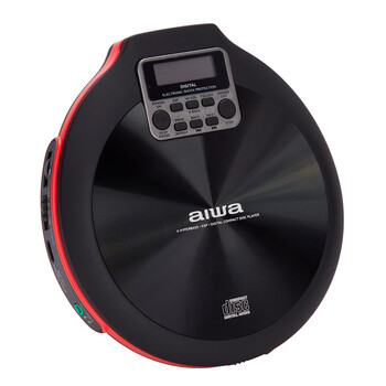 AIWA PORTABLE CD PLAYER WITH EARPHONES RED
