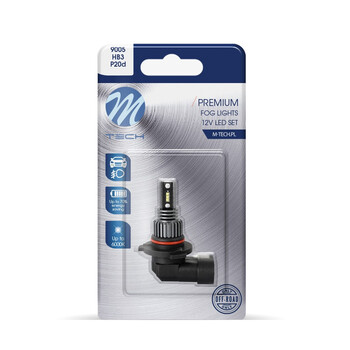 LB505W-01B/MT . HB3 9005 12V P20d 6xSMD1616 LED 6.000K 280lm  PREMIUM FOG LED  M-TECH - 1 ΤΕΜ.