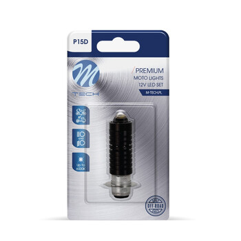 LB571W-01B/MT . P15d 12V 15W 2x3570SMD LED 1.400lm 6.000K M-TECH - 1 ΤΕΜ.