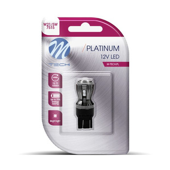 LB823R-01B/MT . W21/5W (T20) 12/24V W3x16q 14xSMD2835 LED ΚΟΚΚΙΝΟ CAN-BUS BLISTER​  M-TECH - 1 ΤΕΜ.