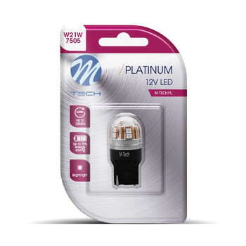 LB828R-01B/MT . W21W (T20) 12/24V W3x16d 15xSMD2835 LED ΚΟΚΚΙΝΟ CAN-BUS BLISTER  M-TECH - 1 ΤΕΜ.