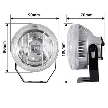 DLAA  ΠΡΟΒΟΛΕΙΣ ΟΜΙΧΛΗΣ ME LED ANGEL EYE H3 12V 55W 2 ΤΕΜ.