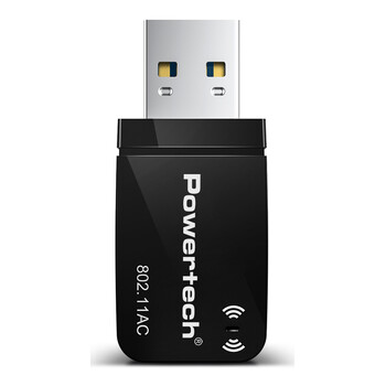 POWERTECH ασύρματος USB αντάπτορας δικτύου PT-1450, 1300Mbps dual band WiFi