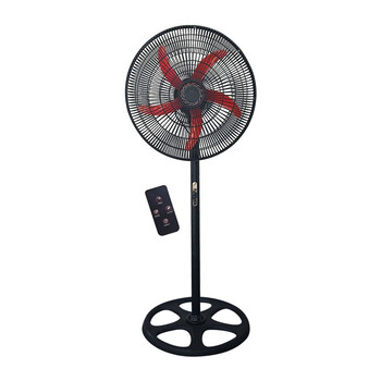 VenCore - Ανεμιστήρας με Ορθοστάτη 70w Μαύρο/Κόκκινο με Τηλεχειριστήριο, Χρονοδιακόπτη και Ρυθμιστή Έντασης