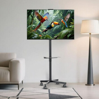 GEMBIRD TV FLOOR STAND TILT WITH CASTER WHEELS 32'-55' BLACK