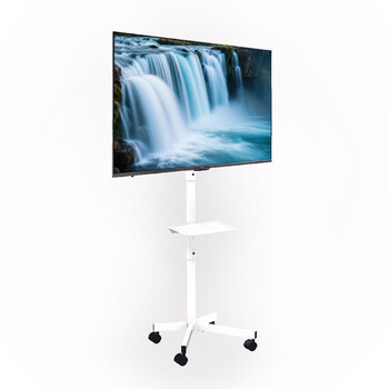 GEMBIRD TV FLOOR STAND TILT WITH CASTER WHEELS 32'-55' WHITE