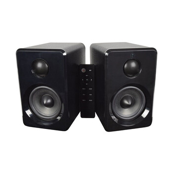 AvLink ABS35BLK Ενεργά Bluetooth Ηχεία Βιβλιοθήκης 3.5" 15W RMS Μαύρα με USB, MicroSD (Ζεύγος)