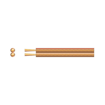 Mercury 807.049UK-1 Καλώδιο Ηχείων 2 x 1.5mm² Διαφανές 100m (Ανά Μέτρο)