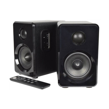AvLink ABS35BLK Ενεργά Bluetooth Ηχεία Βιβλιοθήκης 3.5" 15W RMS Μαύρα με USB, MicroSD (Ζεύγος)
