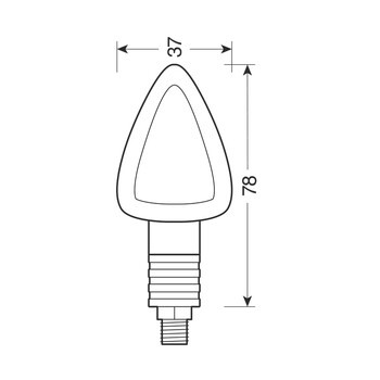 9006.5-LM ΦΛΑΣ ΜΗΧΑΝΗΣ FOCAL 12V 21W (78x37mm) ΜΑΥΡΑ -2 ΤΕΜ.