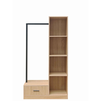 Έπιπλο εισόδου Erdeco pakoworld mdf σε φυσική απόχρωση 80x40x150εκ