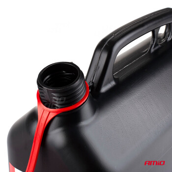 02887/AM . ΜΠΕΤΟΝΙ ΠΛΑΣΤΙΚΟ 5L ΜΑΥΡΟ ΜΕ ΚΟΚΚΙΝΟ ΣΤΟΜΙΟ