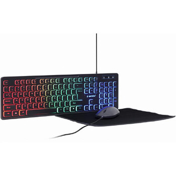 GEMBIRD 3-in-1 WIRED BACKLIGHT DESKTOP SET BLACK