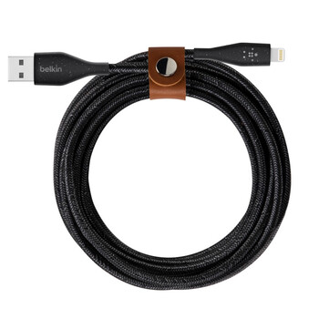 Belkin DuraTek™ Plus Lightning to USB-A Cable with Strap- F8J236bt10-BLK
