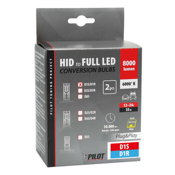 L5855.0 . D1S/D1R 12/24V 35W 6.000K 8000lm LED SEOUL CSP-3570chips CAN BUS PLUG & PLAY LAMPA - 2ΤΕΜ.