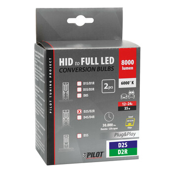L5855.1 . D2S/D2R 12/24V 35W 6.000K 8000lm LED SEOUL CSP-3570chips CAN BUS PLUG & PLAY LAMPA - 2ΤΕΜ.