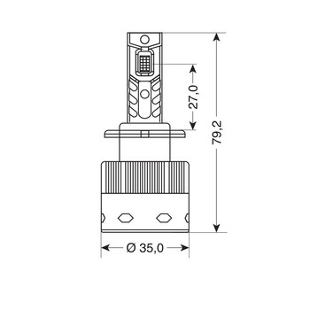 L5855.1 . D2S/D2R 12/24V 35W 6.000K 8000lm LED SEOUL CSP-3570chips CAN BUS PLUG & PLAY LAMPA - 2ΤΕΜ.