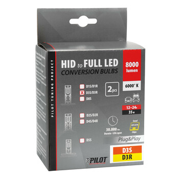 L5855.2 . D3S/D3R 12/24V 35W 6.000K 8000lm LED SEOUL CSP-3570chips CAN BUS PLUG & PLAY LAMPA - 2ΤΕΜ.