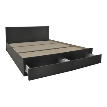 Κρεβάτι Olympus pakoworld με συρτάρι σε wenge απόχρωση 150x200εκ