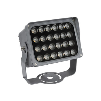 GLOBOSTAR® FLOOD-XENA 90128 Προβολέας Σποτ Wall Washer LED 24W 2640lm 10° AC 220-240V Αδιάβροχο IP65 Θερμό Λευκό 2700K - Γκρι Ανθρακί - Μ18 x Π13.5 x Υ18cm - 3 Χρόνια Εγγύηση