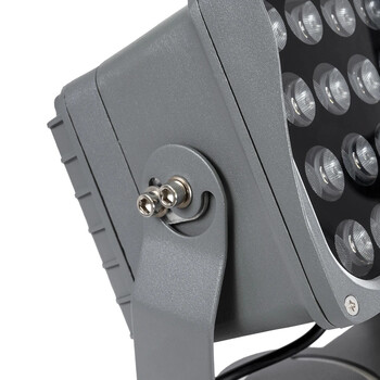 GLOBOSTAR® FLOOD-XENA 90128 Προβολέας Σποτ Wall Washer LED 24W 2640lm 10° AC 220-240V Αδιάβροχο IP65 Θερμό Λευκό 2700K - Γκρι Ανθρακί - Μ18 x Π13.5 x Υ18cm - 3 Χρόνια Εγγύηση