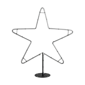 GLOBOSTAR® XMAS-STAR-SMALL Χριστουγεννιάτικο Διακοσμητικό Φωτιστικό LED 15,6W 624lm 360° AC 220-240V Αδιάβροχο IP65 Θερμό Λευκό 2700K   - Μαύρο & Διάφανο - M97 x Π25 x Υ107cm - 2 Χρόνια Εγγύηση
