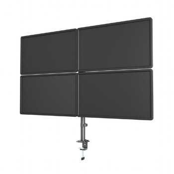 GEMBIRD ADJUSTABLE DESK 4-DISPLAY MOUNTING ARM (RTS) 13'-32' BLACK