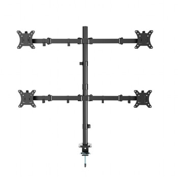 GEMBIRD ADJUSTABLE DESK 4-DISPLAY MOUNTING ARM (RTS) 13'-32' BLACK