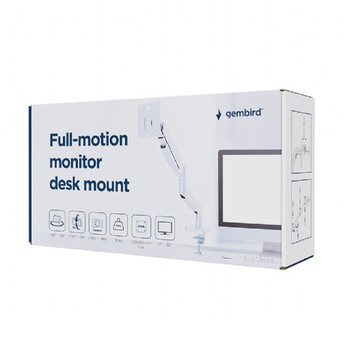 GEMBIRD FULL-MOTION DESK DISPLAY MOUNTING ARM 17'-32' WHITE