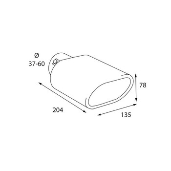L6012.7 . ΑΚΡΟ (ΜΠΟΥΚΑ) ΕΞΑΤΜΙΣΗΣ ΠΛΑΚΕ TS-76 37>60mm (ΜΗΚΟΣ: 204mm / ΦΑΡΔΟΣ: 135mm) LAMPA - 1 TEM.
