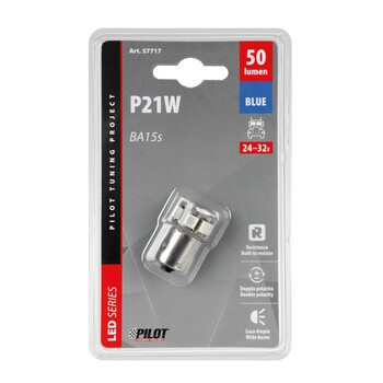 L5771.7 . P21W 24/32V Ba15s 50lm 10xSMDx1CHIP LED CAN-BUS (ΦΟΥΝΤΟΥΚΙ) ΜΠΛΕ ΔΙΑΘΛΑΣΗΣ BLISTER​ LAMPA - 1 TEM.