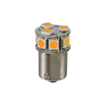 L5772.0 . P21W 24/32V Ba15s 50lm 10xSMDx1CHIP LED CAN-BUS (ΦΟΥΝΤΟΥΚΙ) ΠΟΡΤΟΚΑΛΙ ΔΙΑΘΛΑΣΗΣ ΣΑΚΟΥΛΑ LAMPA - 20 TEM.