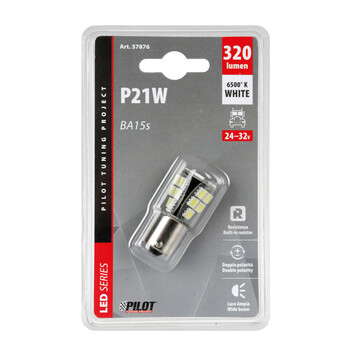 L5787.6 . P21W 24/32V Ba15s 320lm 18xSMDx1CHIP LED CAN-BUS (ΦΟΥΝΤΟΥΚΙ) ΛΕΥΚΟ  BLISTER​ LAMPA - 1 TEM.