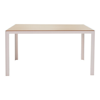 Τραπεζαρία Zacreta-Nares σετ 5τεμ pakoworld λευκό-φυσικό 140x80x72.5εκ