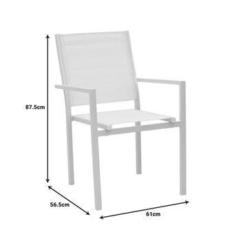 Τραπεζαρία Zacreta-Nares σετ 5τεμ pakoworld λευκό-φυσικό 140x80x72.5εκ