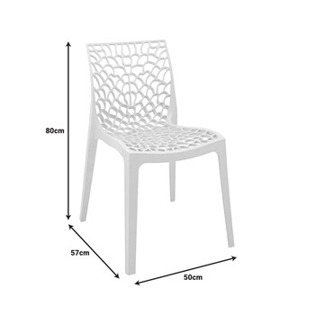 Καρέκλα στοιβαζόμενη Hush pakoworld pp σε ανθρακί απόχρωση 50x57x81εκ