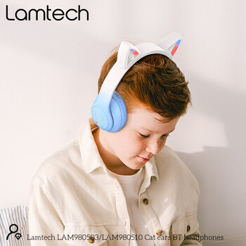 LAMTECH BT5.3 KIDS HEADPHONES CRYSTAL BLUE DOGGY DOG