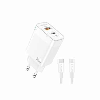 jager ΦΟΡΤΙΣΤΗΣ 38W FAST CHARGER + ΚΑΛΩΔΙΟ TYPE C / TYPE C - 1 ΘΥΡA USB - 1 ΘΥΡΑ TYPE C (C122-2989)