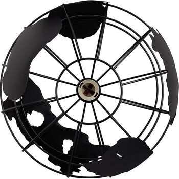 VenCore - Atlas Sphere - Κρεμαστό E27 Industrial Μέταλλο Μαύρο Πλέγμα - Μ30 x Π30 x Υ30cm