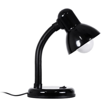 VenCore - Flexi Desk Black - Επιτραπέζιο Μονόφωτο E27 Μοντέρνο Μέταλλο Μαύρο Καμπάνα - Μ12 x Π12 x Υ32cm