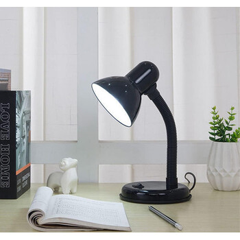 VenCore - Flexi Desk Black - Επιτραπέζιο Μονόφωτο E27 Μοντέρνο Μέταλλο Μαύρο Καμπάνα - Μ12 x Π12 x Υ32cm