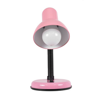 VenCore - Flexi Desk Pink - Επιτραπέζιο Μονόφωτο E27 Μοντέρνο Μέταλλο Ροζ Καμπάνα - Μ12 x Π12 x Υ32cm