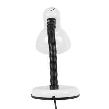 VenCore - Flexi Desk White - Επιτραπέζιο Μονόφωτο E27 Μοντέρνο Μέταλλο Λευκό Καμπάνα - Μ12 x Π12 x Υ32cm