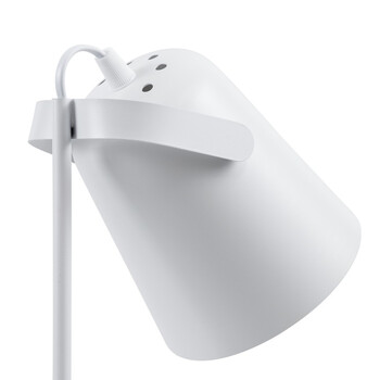 VenCore - Focus Desk White - Επιτραπέζιο Μονόφωτο E27 Μοντέρνο Μέταλλο Λευκό Καμπάνα - Μ12 x Π15 x Υ38cm