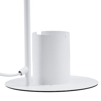 VenCore - Focus Desk White - Επιτραπέζιο Μονόφωτο E27 Μοντέρνο Μέταλλο Λευκό Καμπάνα - Μ12 x Π15 x Υ38cm